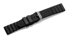 Black rubber strap with buckle