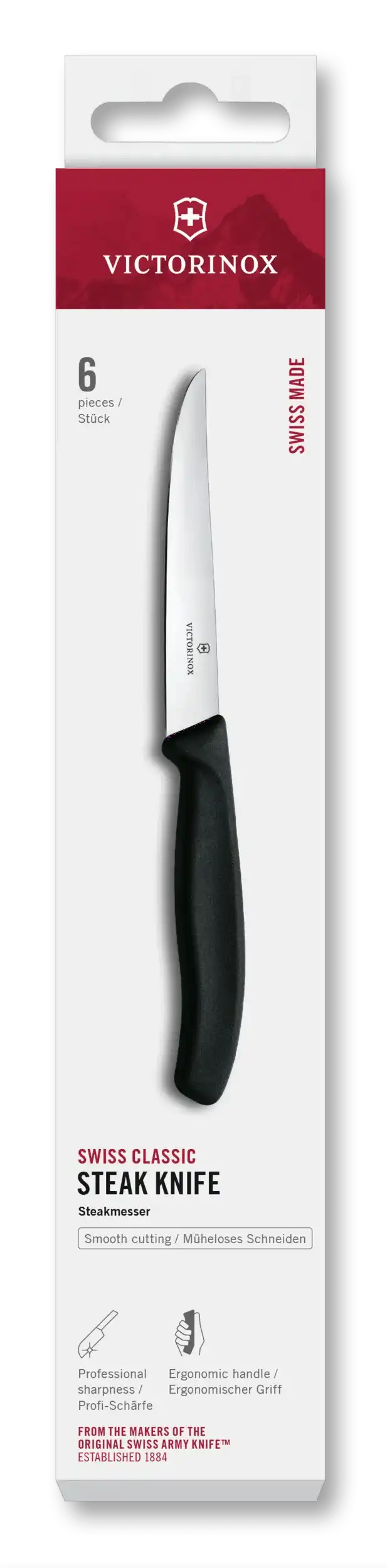 Swiss Classic Steak Knife, 6 pieces, 4 in