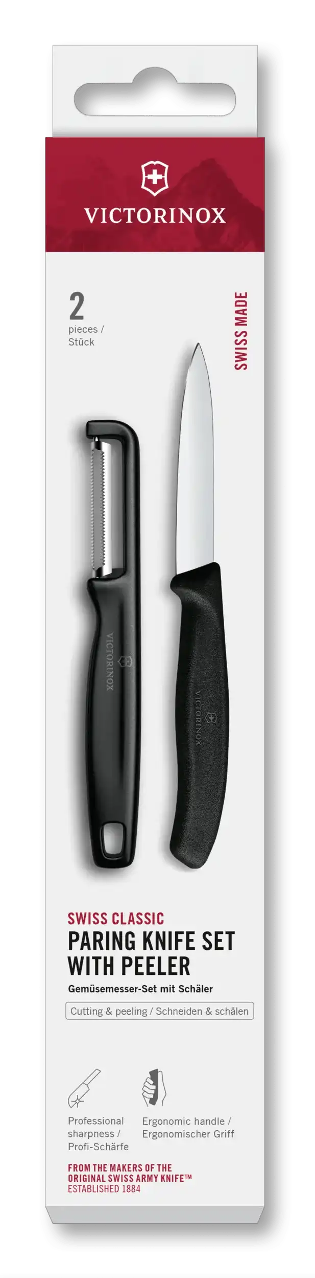 Swiss Classic Paring Knife Set with I-Peeler, 2 Pieces, 3 in