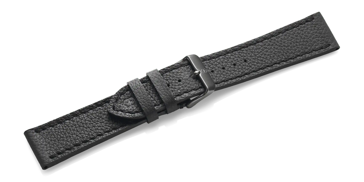 Black leather strap with buckle