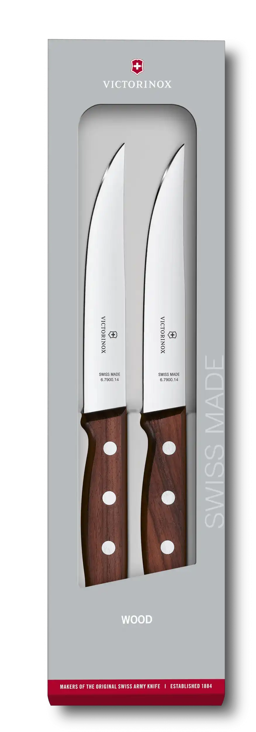 Wood Steak Knife Set, 2 pieces, 6 in