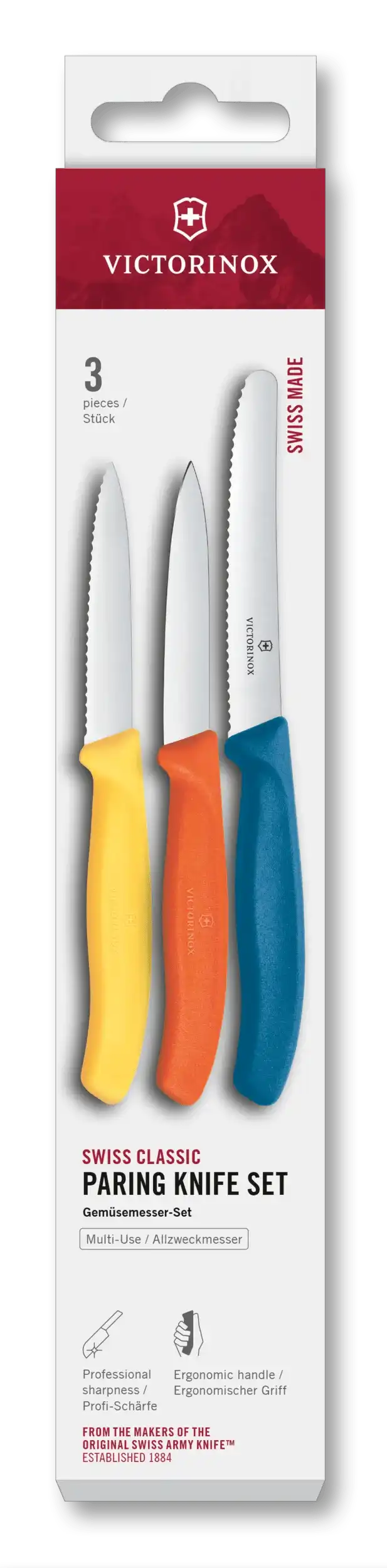 Swiss Classic Paring Knife Set, 3 Pieces, 4 in
